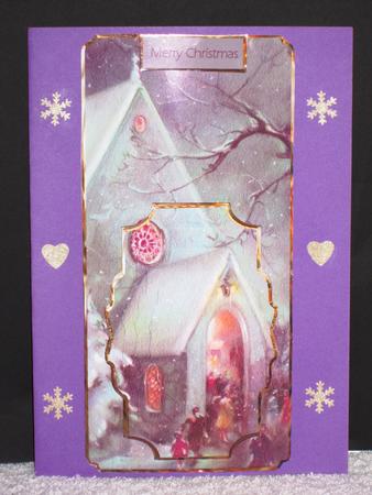 Going to Church Dl Card with Shaped Pyramid Layers by Wayne Swan