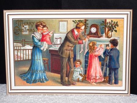 Vintage Family Christmas Decoupage Topper by Wayne Swan