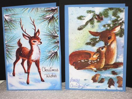 Cute Deers in the Snow Quick Cards by Wayne Swan