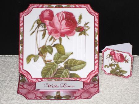 Beautiful Vintage Rose Easel Card Mini Kit by Wayne Swan