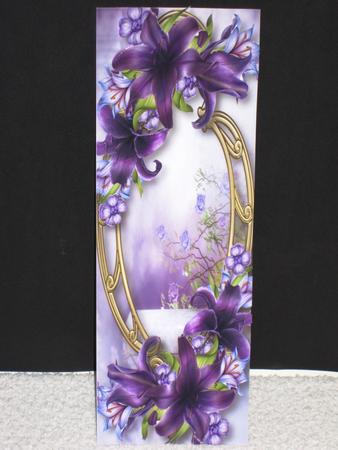 Large Dl Deep Purple Lilies & Golden Frame by Wayne Swan