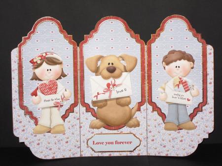Dog Valentine Tri Fold Card Mini Kit by Wayne Swan
