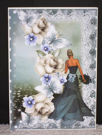 Beauty in Teal Dress Topper Envelope Style by Wayne Swan