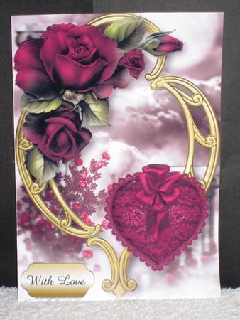 Hearts and Flowers - Magenta Roses by Wayne Swan