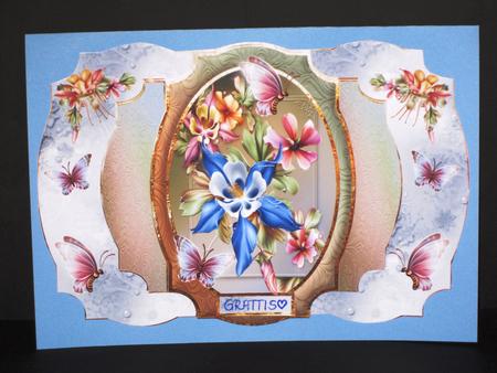 Fuchsias Card with Topper and Decoupage by Wayne Swan