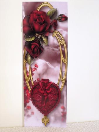 Large Dl Hearts & Flowers - Magenta Roses by Wayne Swan