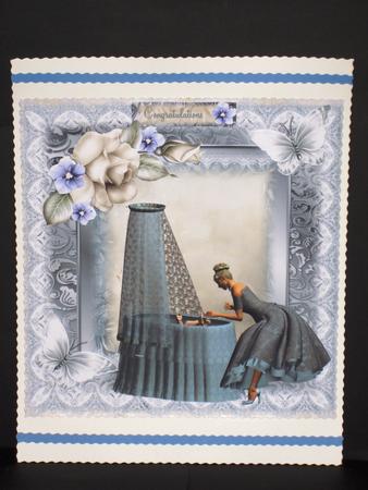 Vintage Style Mother and Baby Boy Crib by Wayne Swan