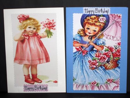 Vintage Little Girl Cards by Wayne Swan