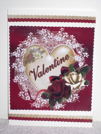 Fancy Lace Frame with Beautiful Roses Valentine by Wayne Swan