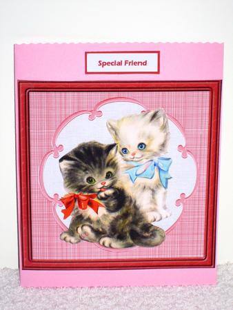 Kitten Love, Card with a Topper by Wayne Swan