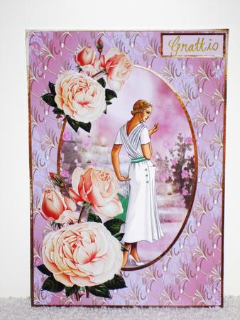 Walk in the Rose Garden Card with Decoupage by Wayne Swan
