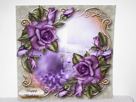 Beautiful Heritage Roses Golden Scene - Square by Wayne Swan