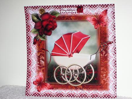Vintage Style Red Polka Dot Pram by Wayne Swan