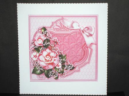 Pink Camellias 6in x 6in Panel Pyramage by Wayne Swan