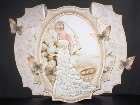 Wedding Bride Double Pop Out Card Kit & Decoupage by Wayne Swan