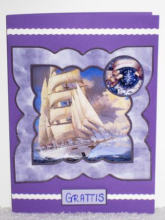 Sailing Ship Card with Bottom Stackers by Wayne Swan