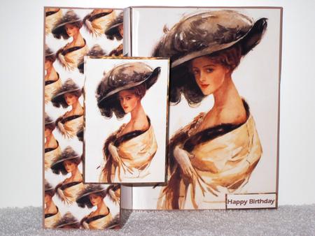 Lady of Elegance Fold Back Card and Toppers by Wayne Swan