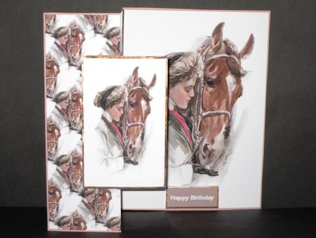 The Horse Likes a Sugar Lump Fold Back Card by Wayne Swan