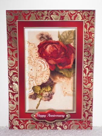 Red Rose Fancy Quick Card by Wayne Swan