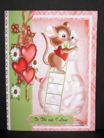 Little Mouse Sneeking the Hearts, Birthday /valentines  by Wayne Swan