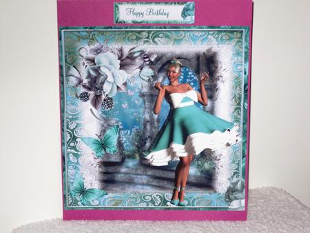 Beauty in a Polka Dot Teal Dress Kit by Wayne Swan