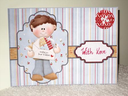 Be My Valentine Female, Female Card with Decoupage by Wayne Swan
