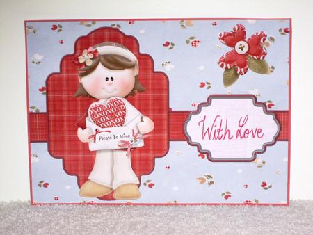 Be My Valentine Male Card with Decoupage by Wayne Swan