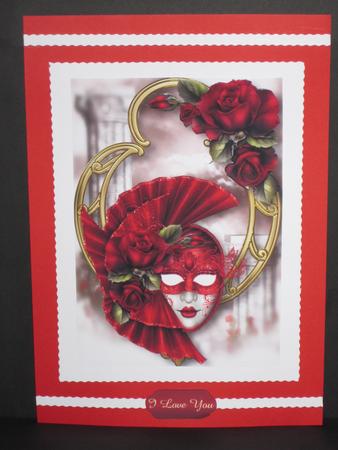 Romantic Red Roses Valentines Masque by Wayne Swan
