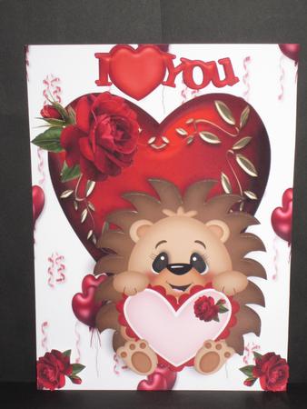Hedge Over Heels You! with Hearts and Roses by Wayne Swan