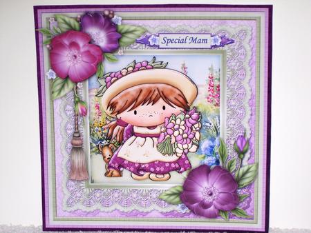Little Lou in the Garden 8x8 Mini Kit with Decoupage by Wayne Swan