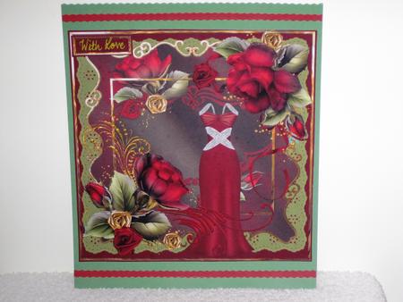 Red Rose and Evening Dress 8x8 Card Mini Kit by Wayne Swan