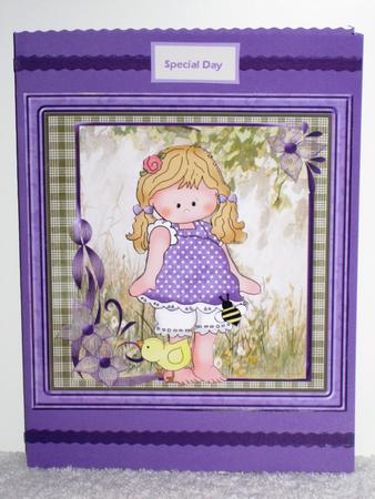 Beth and Her Baby Chick Card with Decoupage by Wayne Swan