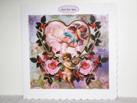 Rose Cherubs Valentine Topper & Decoupage by Wayne Swan