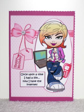 Teen Diva Has the Internet Quick Card by Wayne Swan
