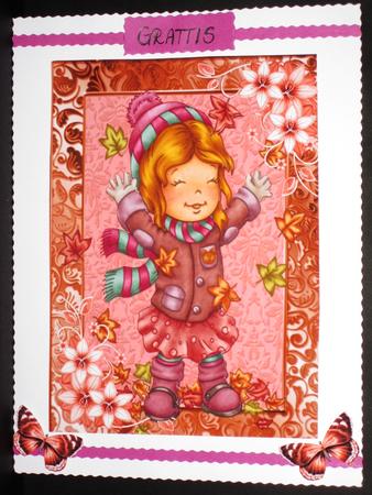 Beautiful Girl Playing in the Leaves by Wayne Swan