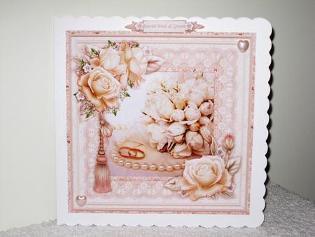 Wedding Rings and Roses 8x8 Mini Kit & Decoupage by Wayne Swan