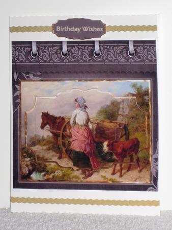 On the Way to Market Card with Shaped Layers by Wayne Swan