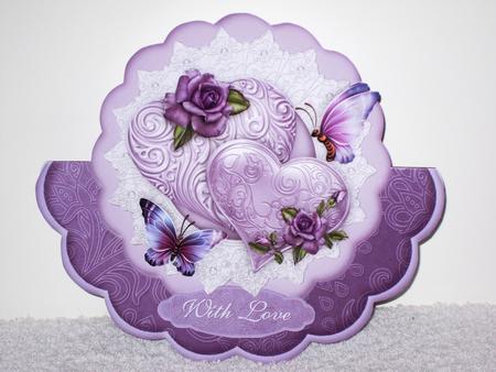 Hearts & Roses Scalloped Wobble Card Mini-kit by Wayne Swan