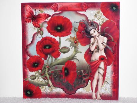 The Flower Fairy Poppy Card Front Kit by Wayne Swan