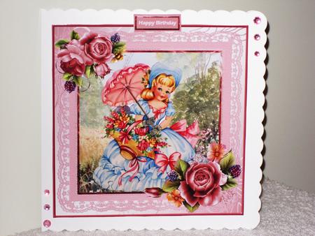 Southern Belle Jane 8x8 Card and Decoupage by Wayne Swan
