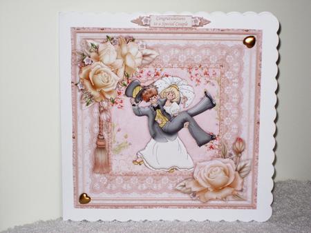 Wedding the Bride Carrying Groom 8x8 Mini Kit & Decoupage by Wayne Swan
