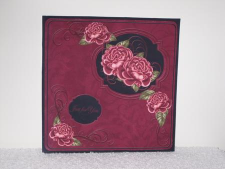 Red Blk Rose Matching All Occasion Sentiment Label Sheet by Wayne Swan