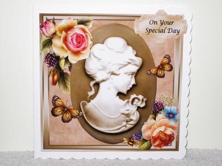 Cameo with Peach & Pink Rose's 8x8 Mini Kit by Wayne Swan