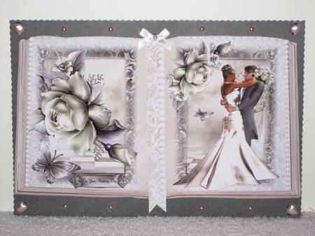 The Bride and Groom Book Style Card Front by Wayne Swan