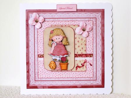 Patsy with Her Flower 8x8 Card Mini Kit by Wayne Swan