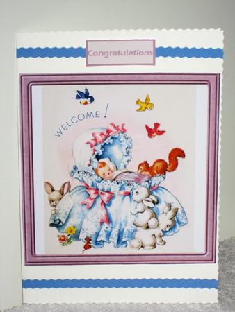 Welcome Baby Card with Petal Stacker by Wayne Swan