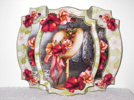 Floral Hat Double Pop Out Card by Wayne Swan