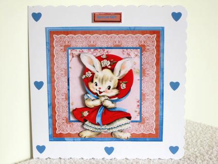 Easter Bonnet Card with Decoupage by Wayne Swan