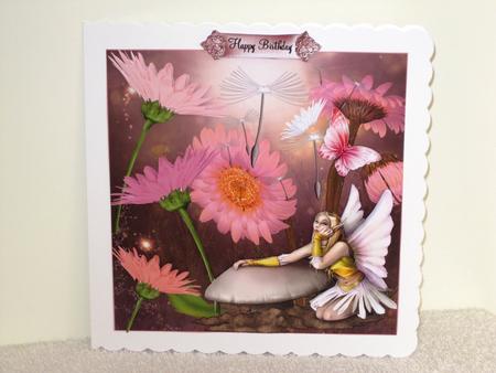 The Enchanting Daisy Fairy Card Front Kit by Wayne Swan