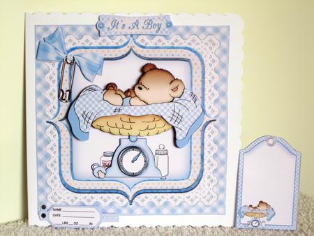 8x8 Cute Baby Boy Weighs in Mini Kit by Wayne Swan